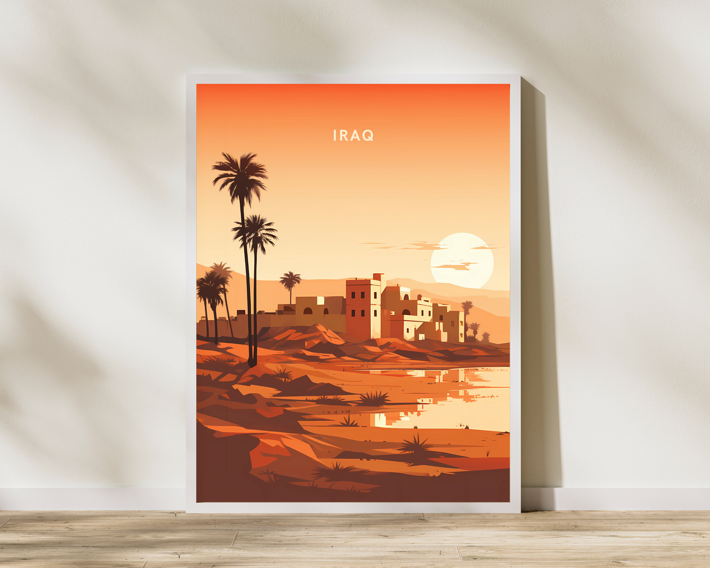 Iraq Local Village Travel Poster Print - Pitchers Design