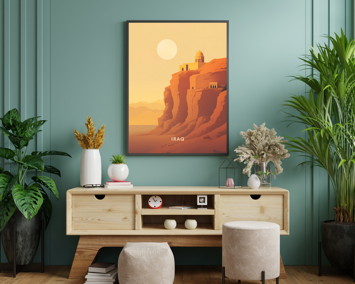 Iraq Desert Travel Poster Print - Pitchers Design