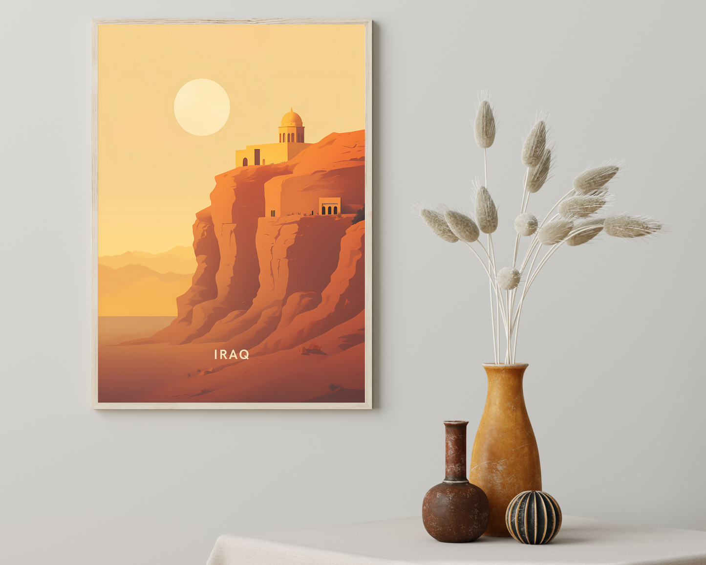 Iraq Desert Travel Poster Print - Pitchers Design