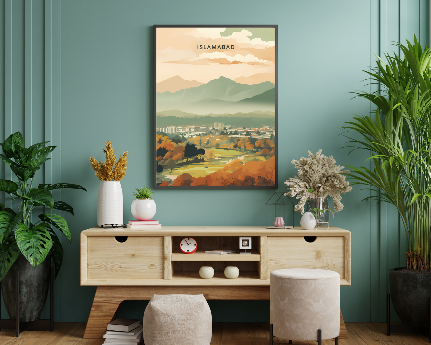 Islamabad Pakistan Travel Poster Print - Pitchers Design