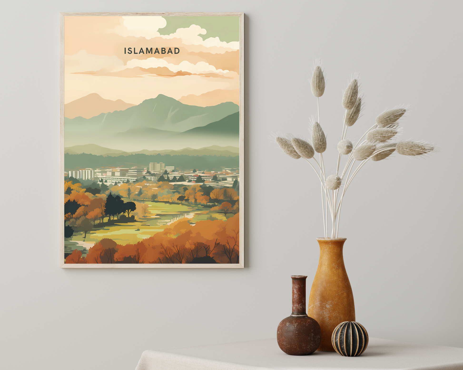 Islamabad Pakistan Travel Poster Print - Pitchers Design