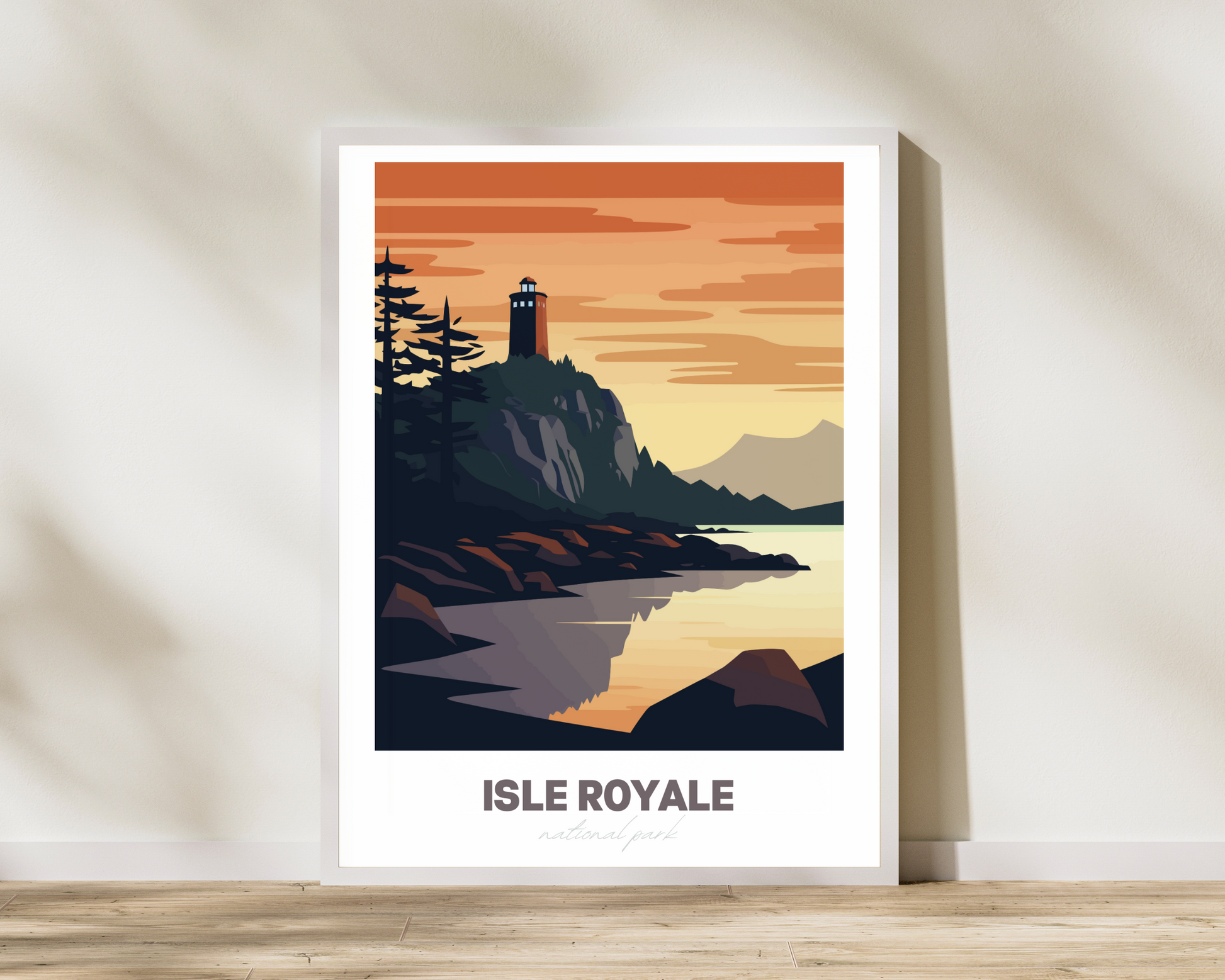 Isle Royale National Park Travel Poster Print - Pitchers Design