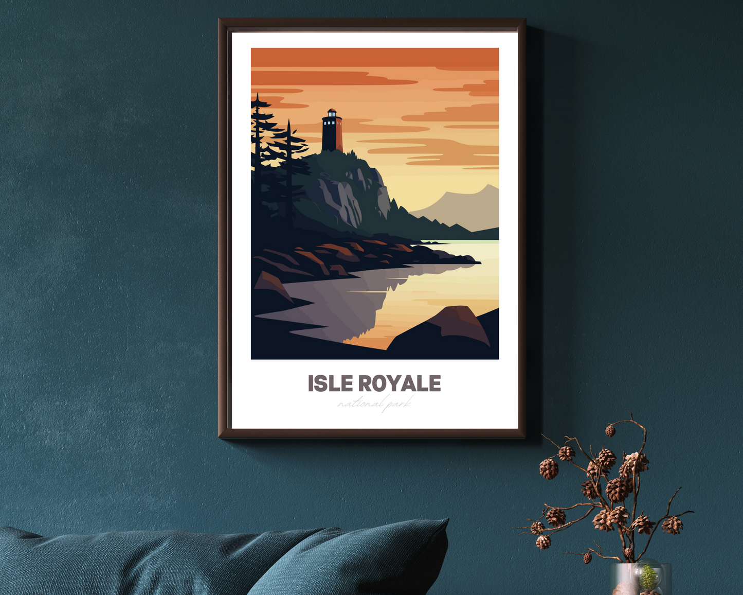 Isle Royale National Park Travel Poster Print - Pitchers Design