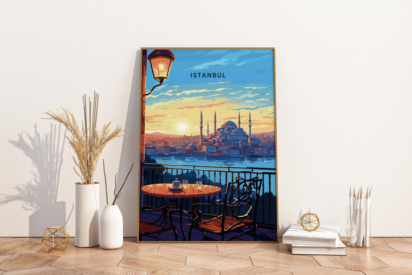 Sonnenuntergang über Istanbul Türkei Reisedruck Poster