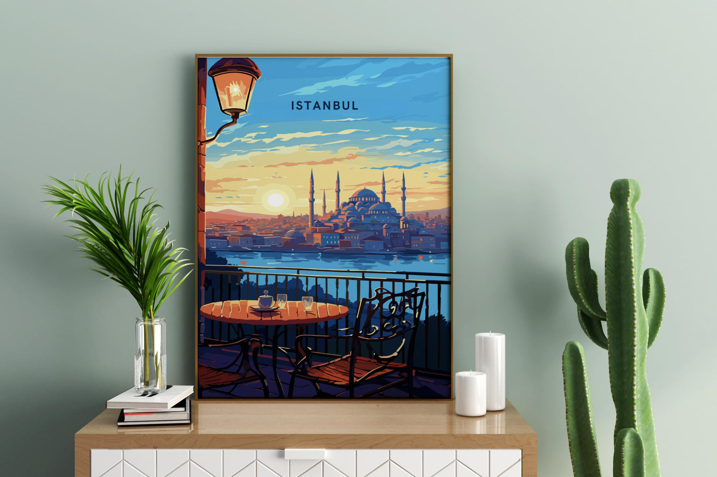 Sonnenuntergang über Istanbul Türkei Reisedruck Poster