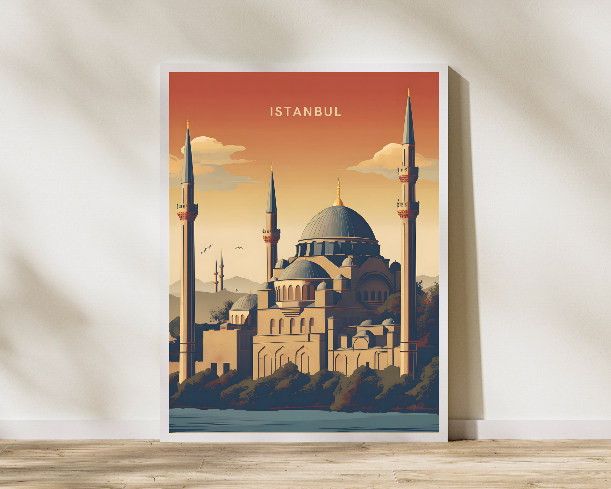 Istanbul Turkey Travel Poster Print - Pitchers Design