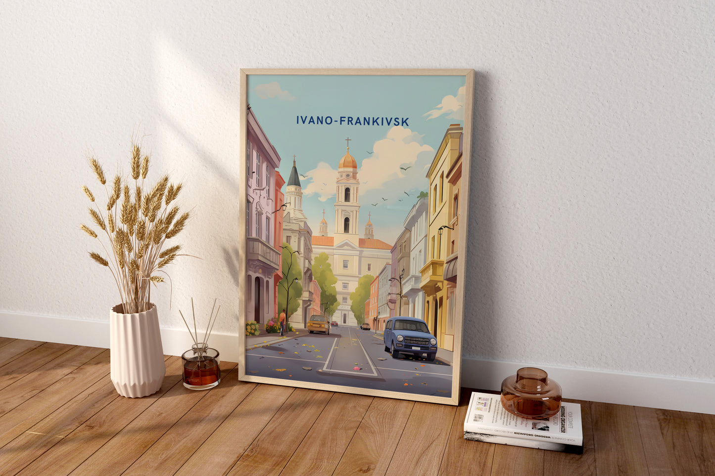 Ivano-Frankivsk Ukraine Travel Print Poster - Pitchers Design