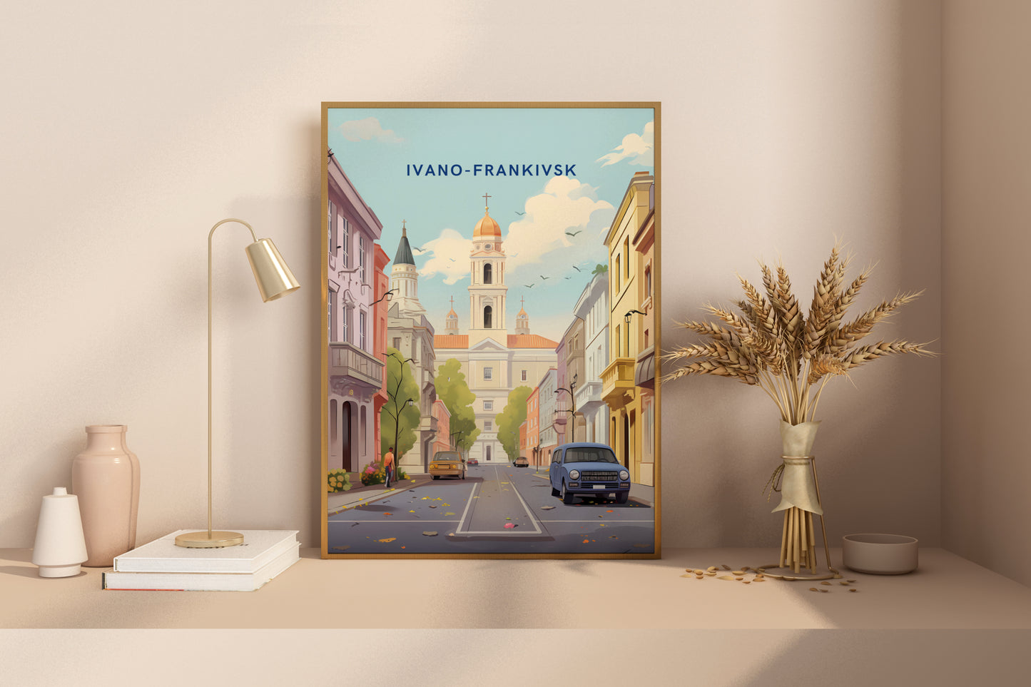 Ivano-Frankivsk Ukraine Travel Print Poster - Pitchers Design