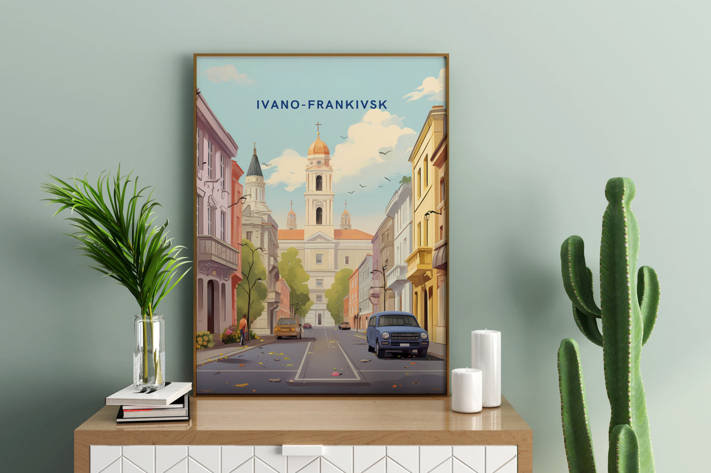 Ivano-Frankivsk Ukraine Travel Print Poster - Pitchers Design