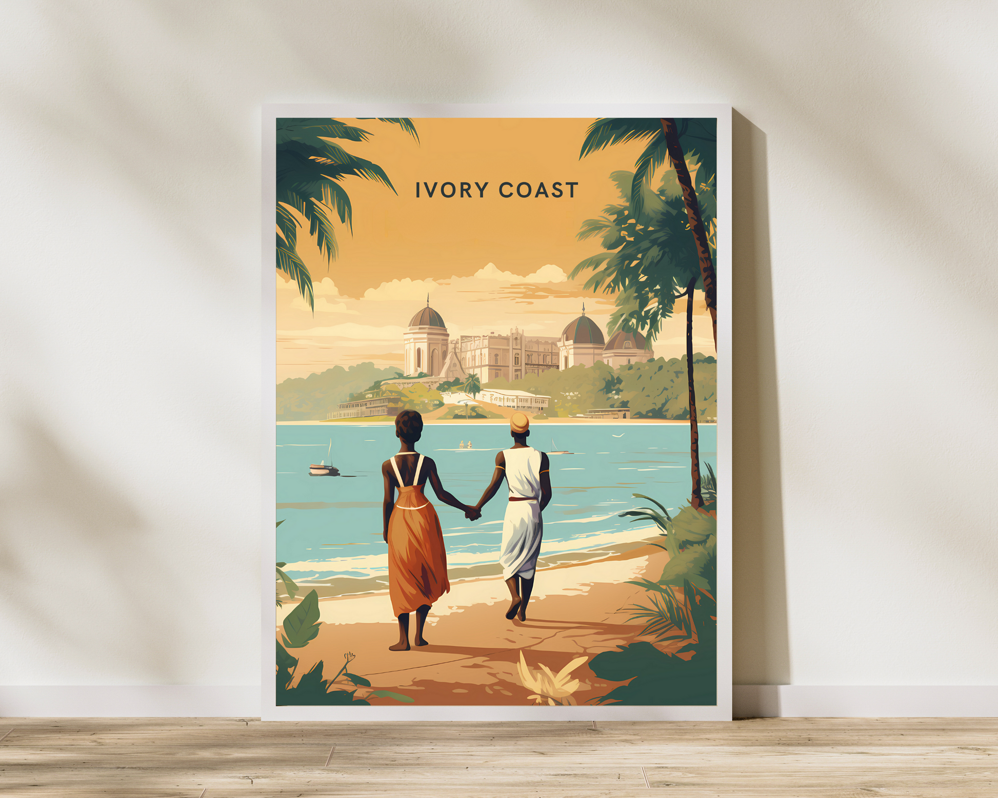 Ivory Coast Travel Poster Print - Pitchers Design