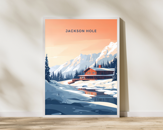 Jackson Hole Wyoming Travel Poster Print - Pitchers Design