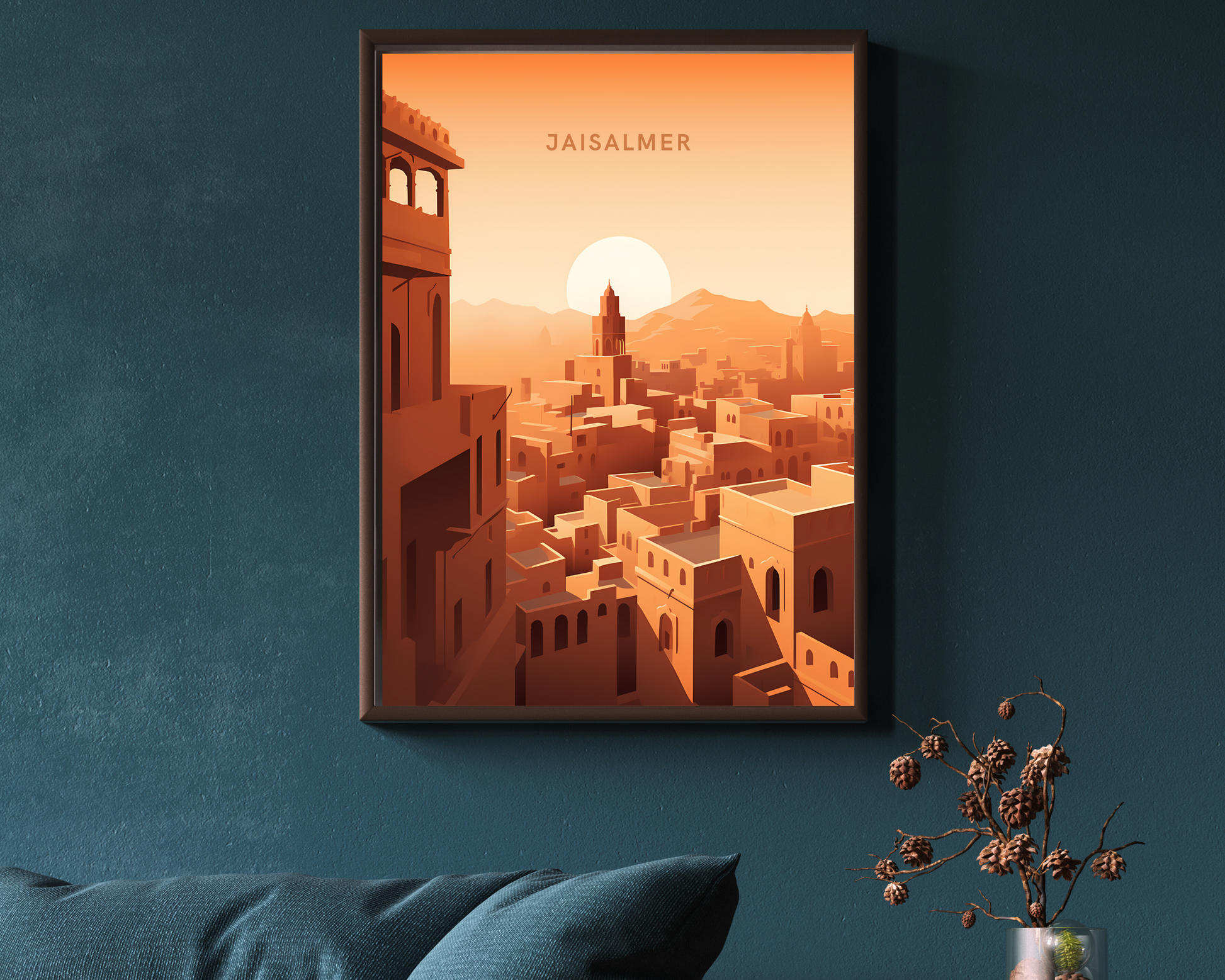 Jaisalmer India Travel Poster Print - Pitchers Design