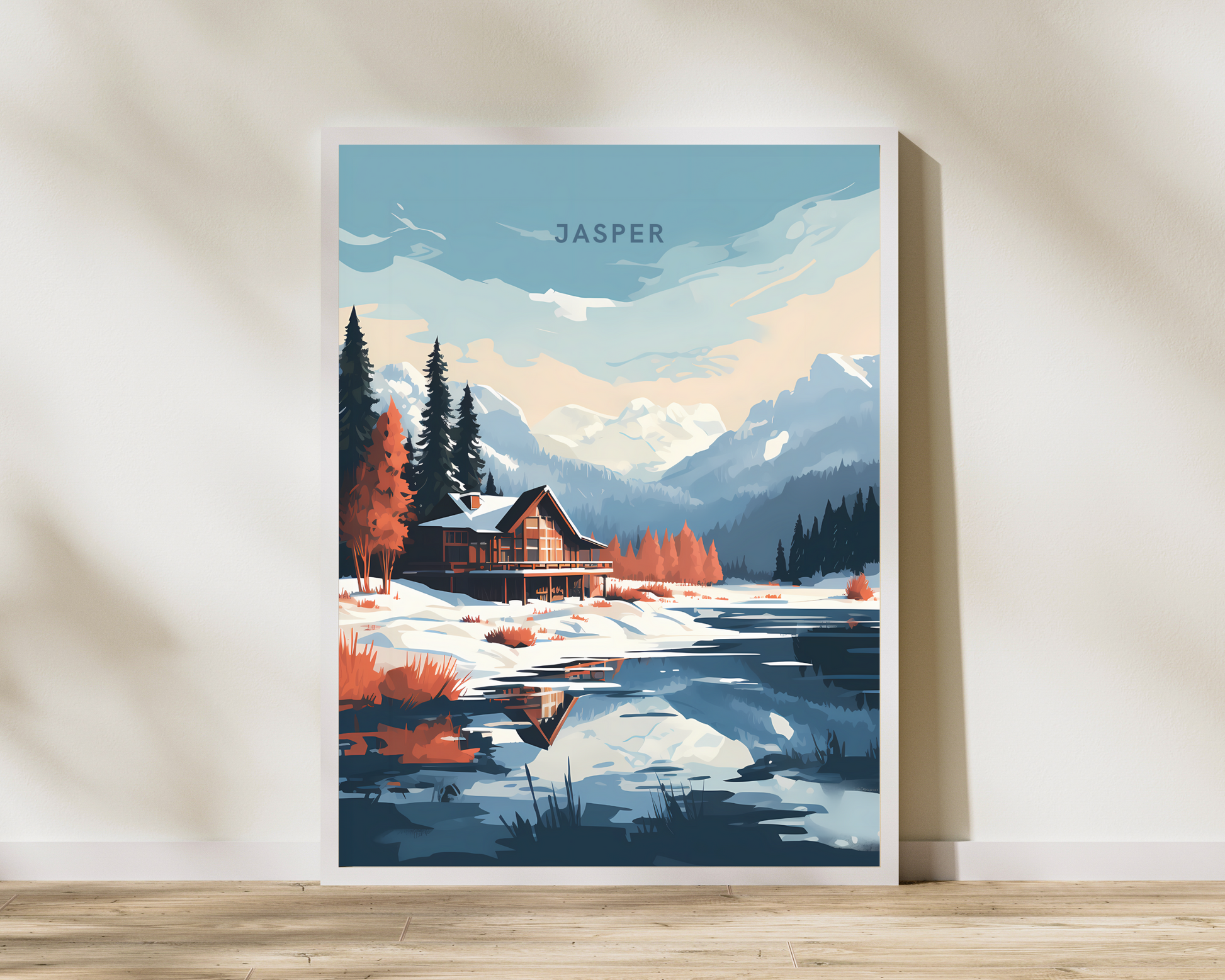 Jasper Alberta Canada Travel Poster Print - Pitchers Design