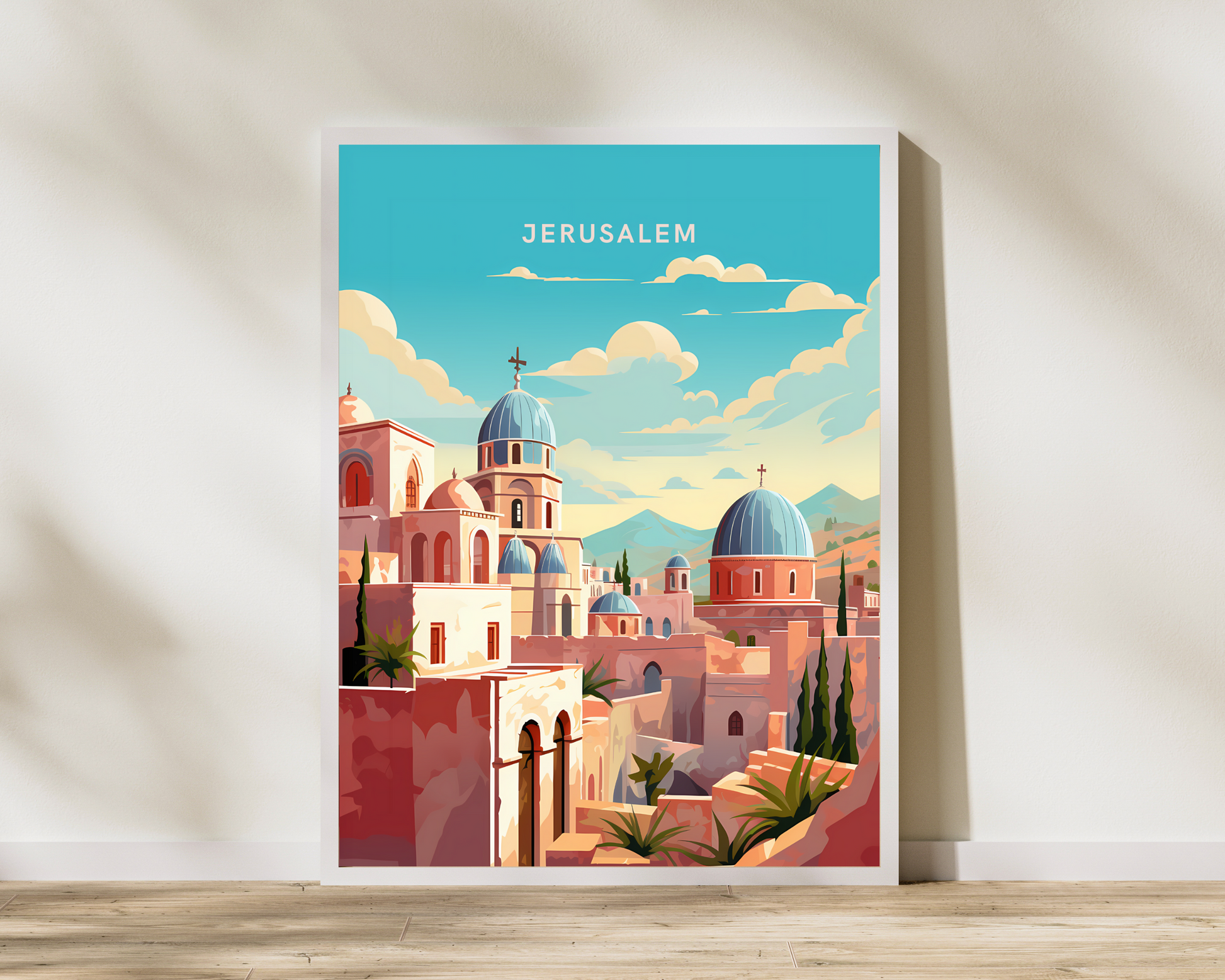 Jerusalem Israel Travel Poster Print - Pitchers Design