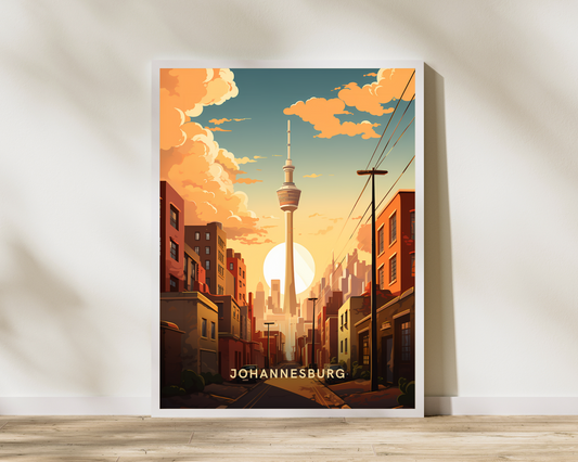 Johannesburg South Africa Travel Poster Print - Pitchers Design