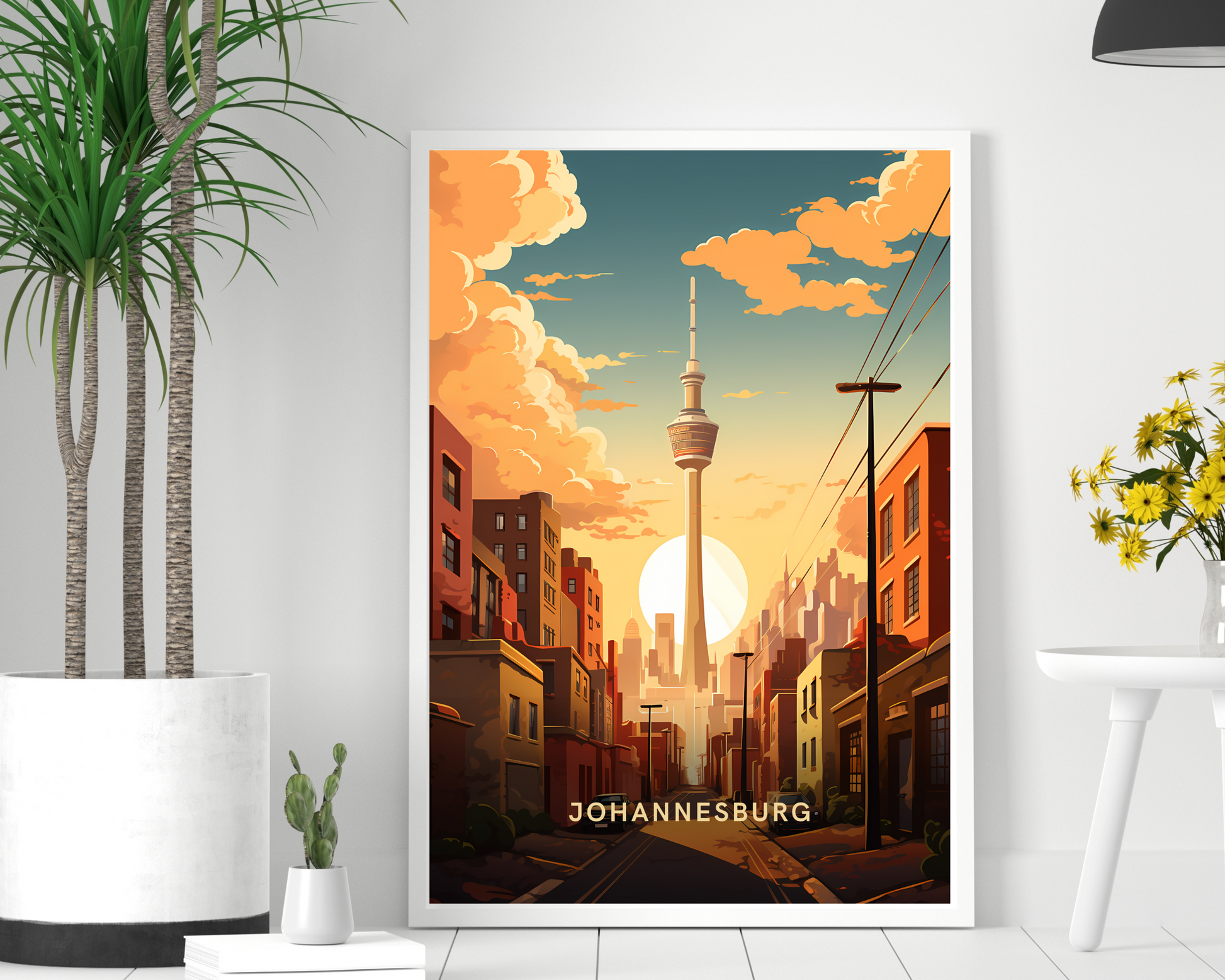 Johannesburg South Africa Travel Poster Print - Pitchers Design