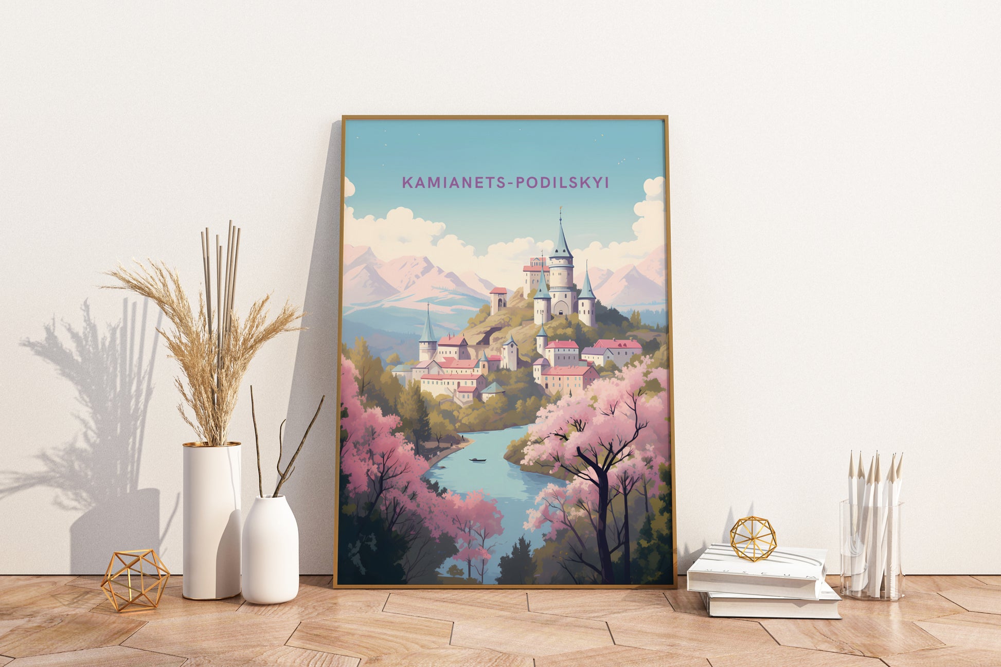 Kamianets-Podilskyi Ukraine Travel Print Poster - Pitchers Design