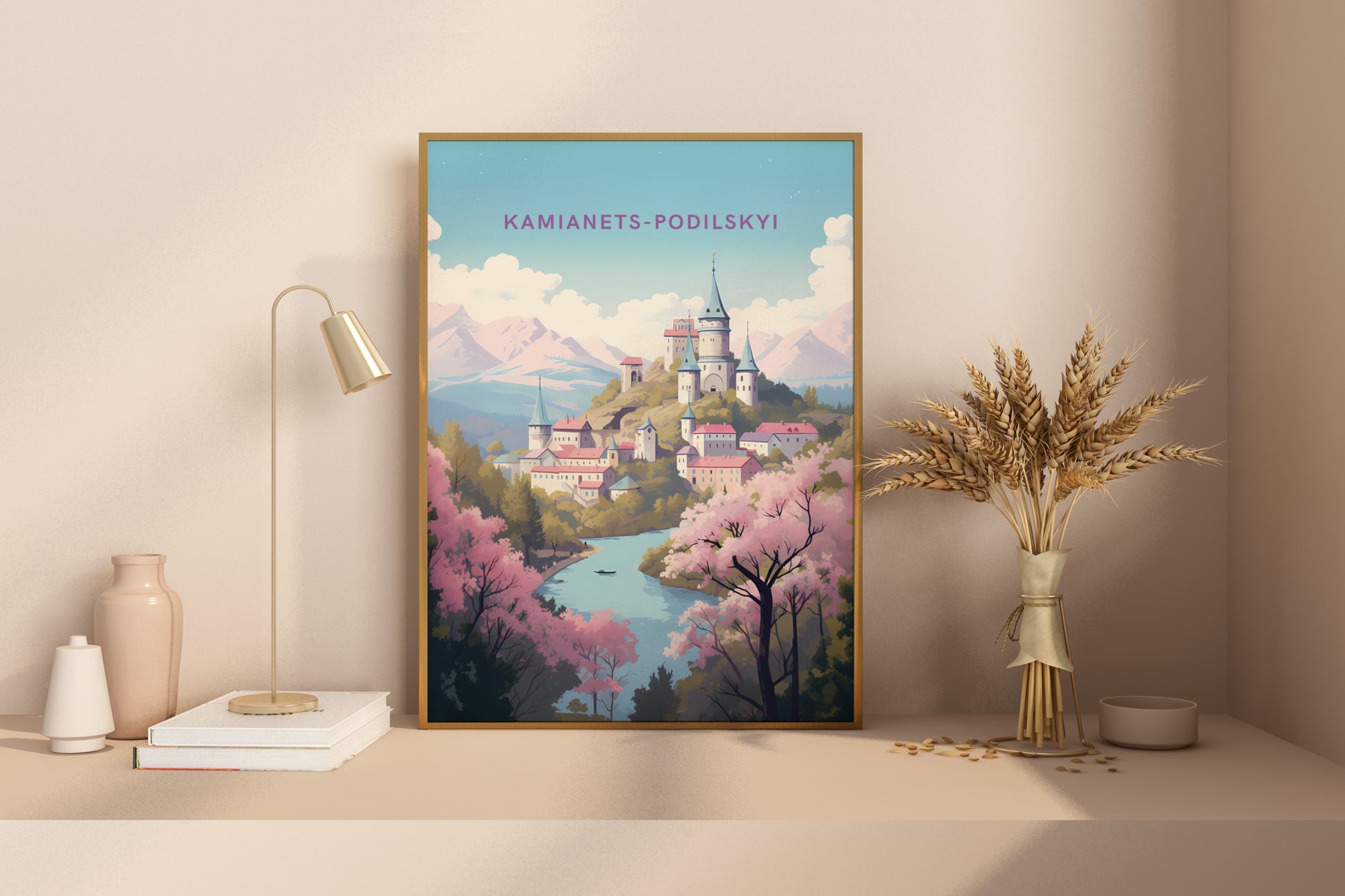 Kamianets-Podilskyi Ukraine Travel Print Poster - Pitchers Design