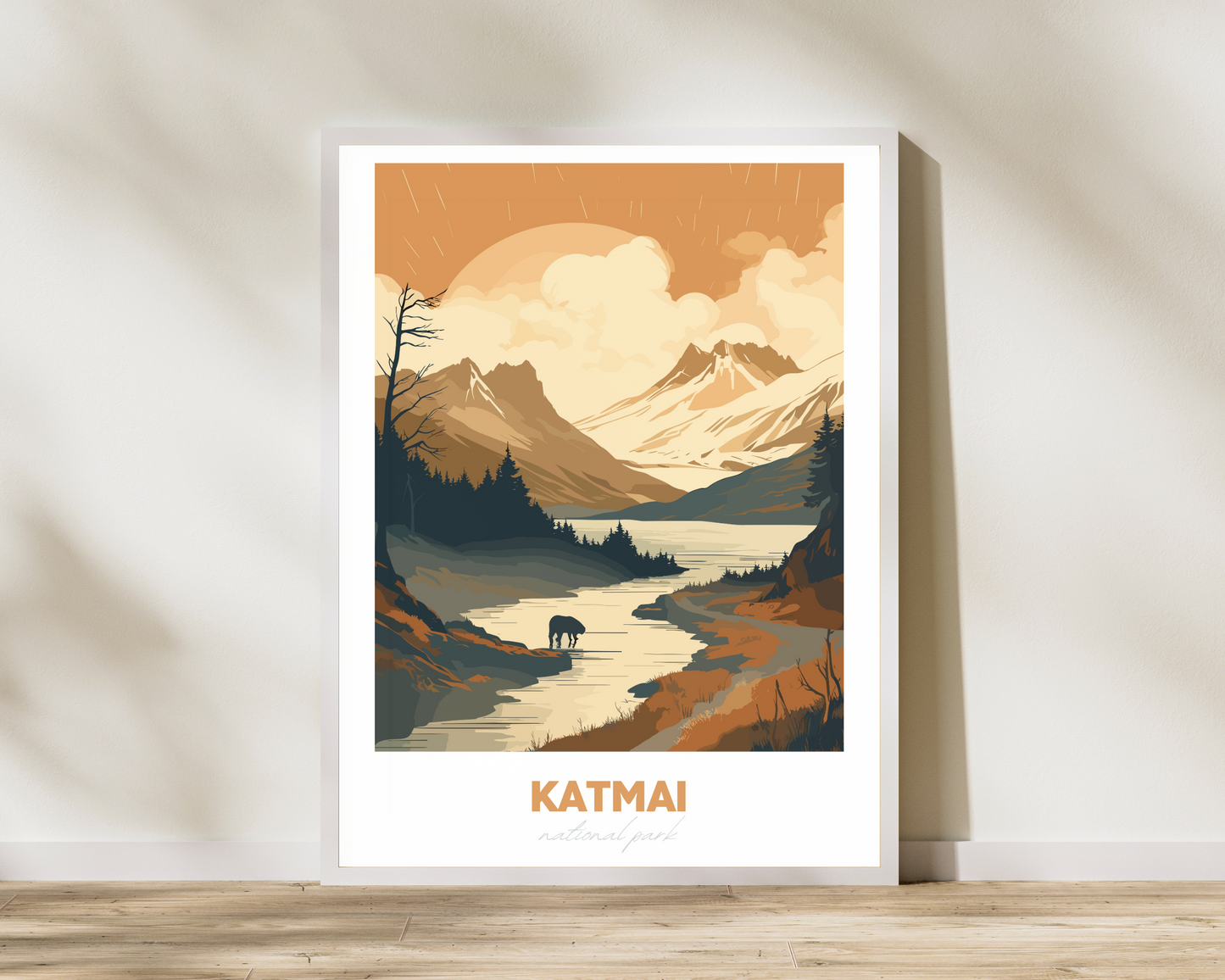 Katmai National Park Travel Poster Print - Pitchers Design