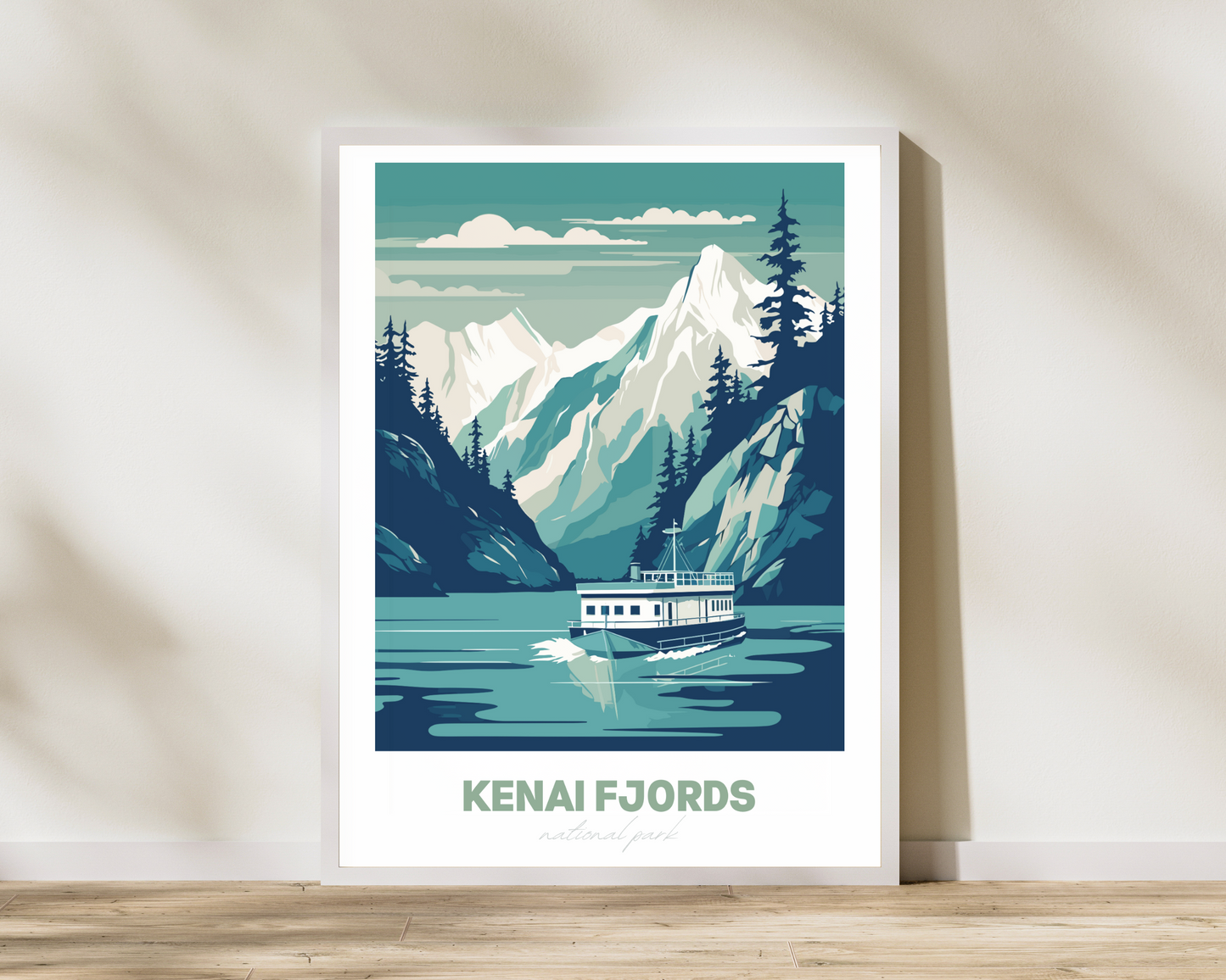 Kenai Fjords National Park Travel Poster Print - Pitchers Design