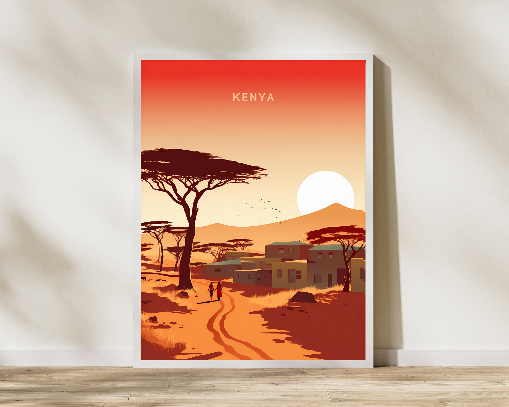 Kenya Africa Travel Poster Print - Pitchers Design