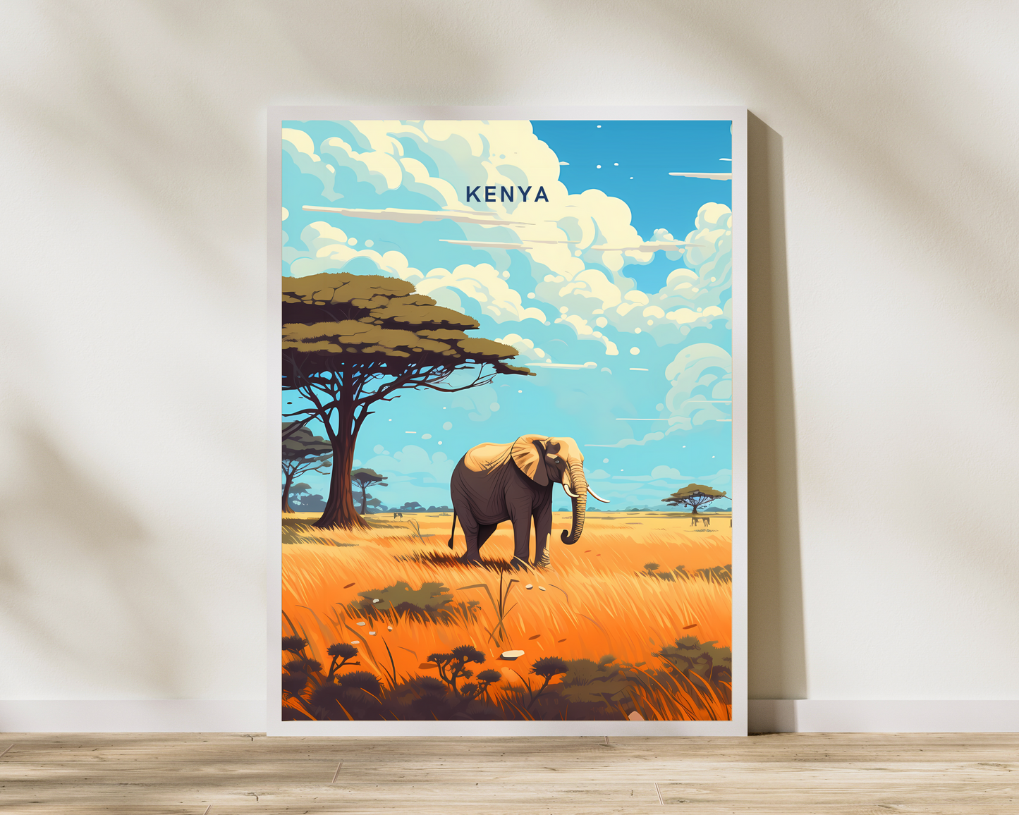 Kenya Safari Travel Poster Print - Pitchers Design