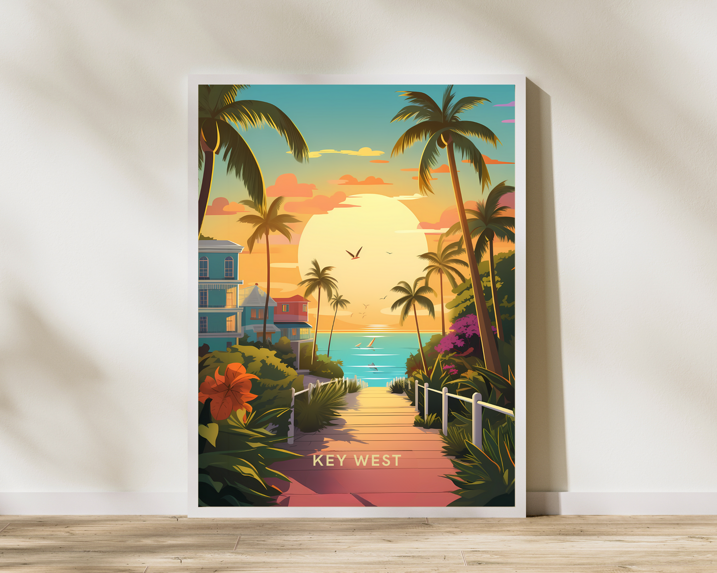 Key West Florida Travel Poster Print - Pitchers Design