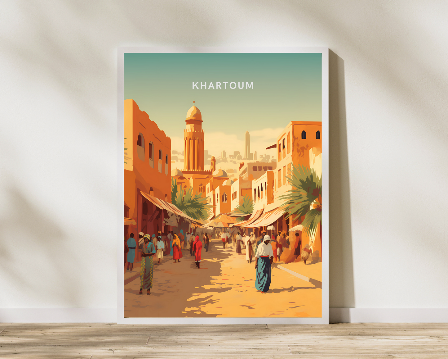 Khartoum Sudan Travel Poster Print - Pitchers Design