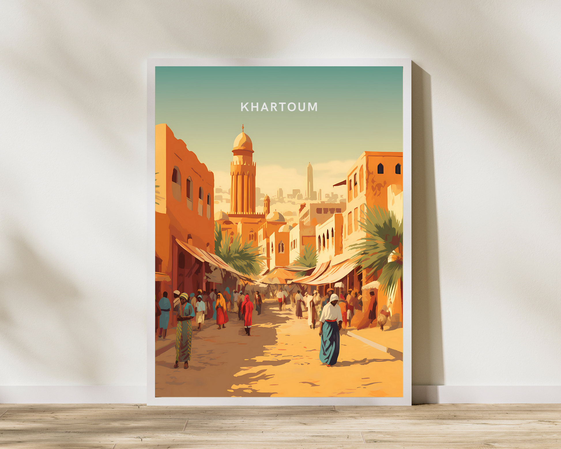 Khartoum Sudan Travel Poster Print - Pitchers Design