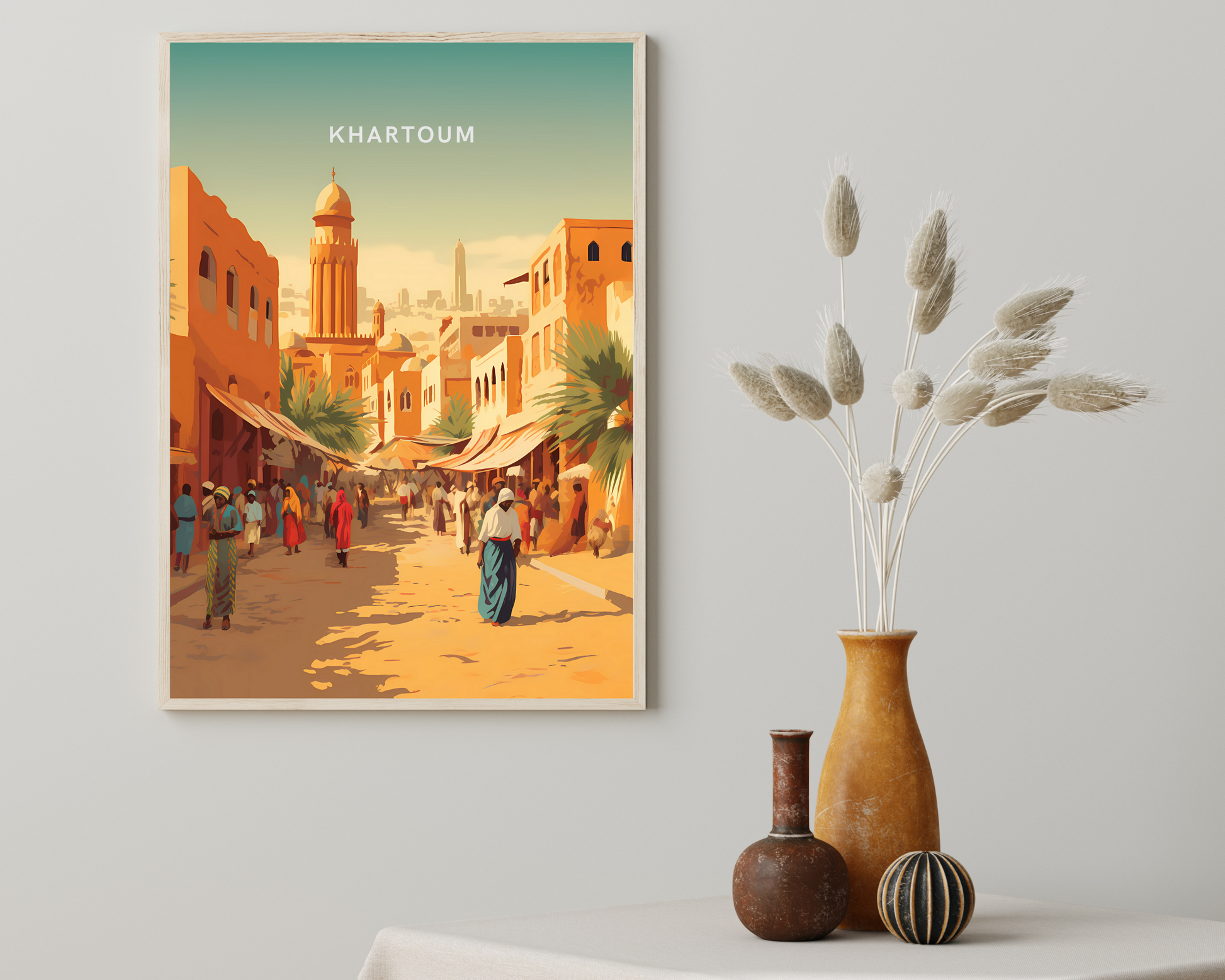 Khartoum Sudan Travel Poster Print - Pitchers Design