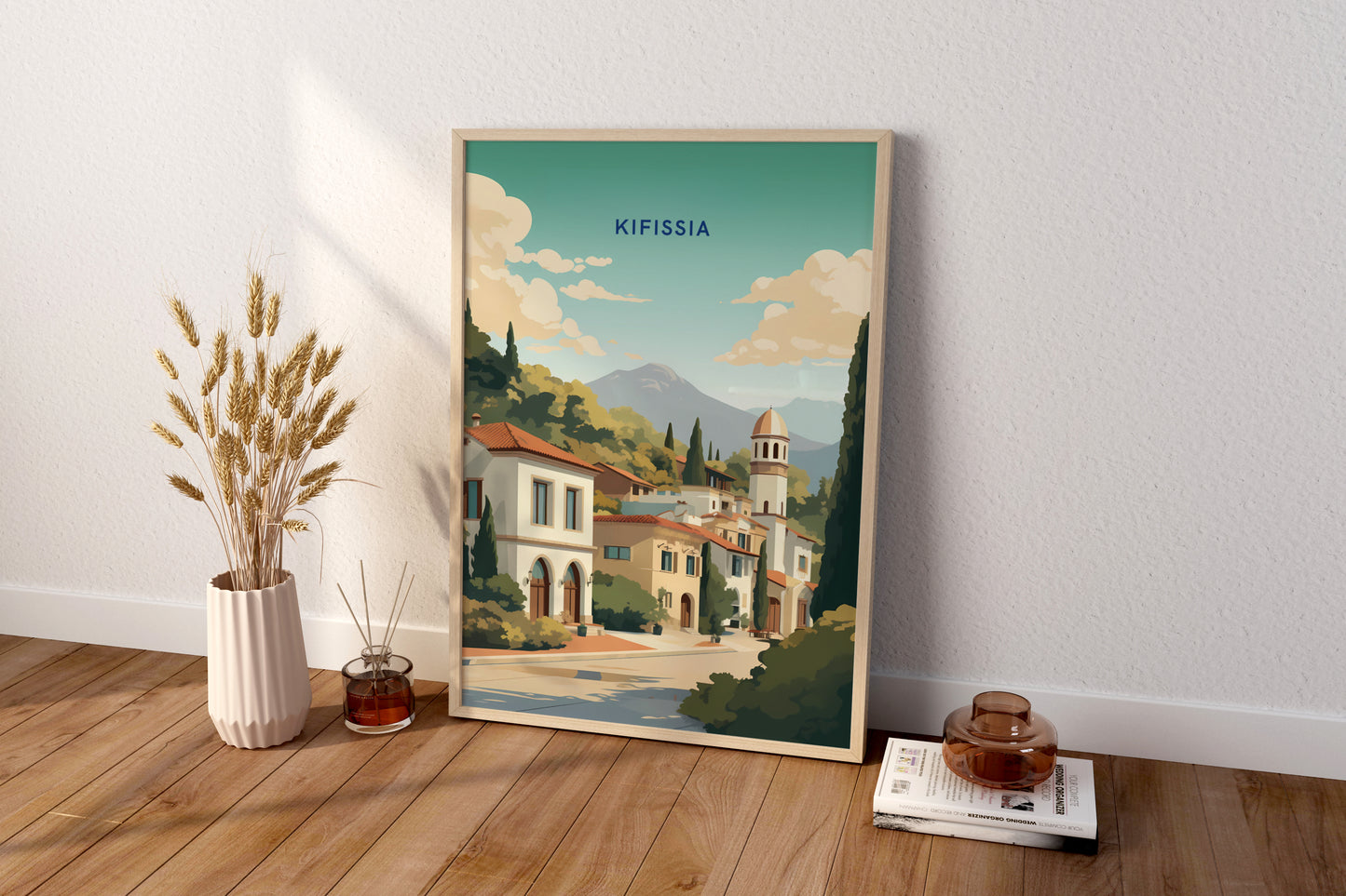 Kifissia Greece Travel Print Poster - Pitchers Design