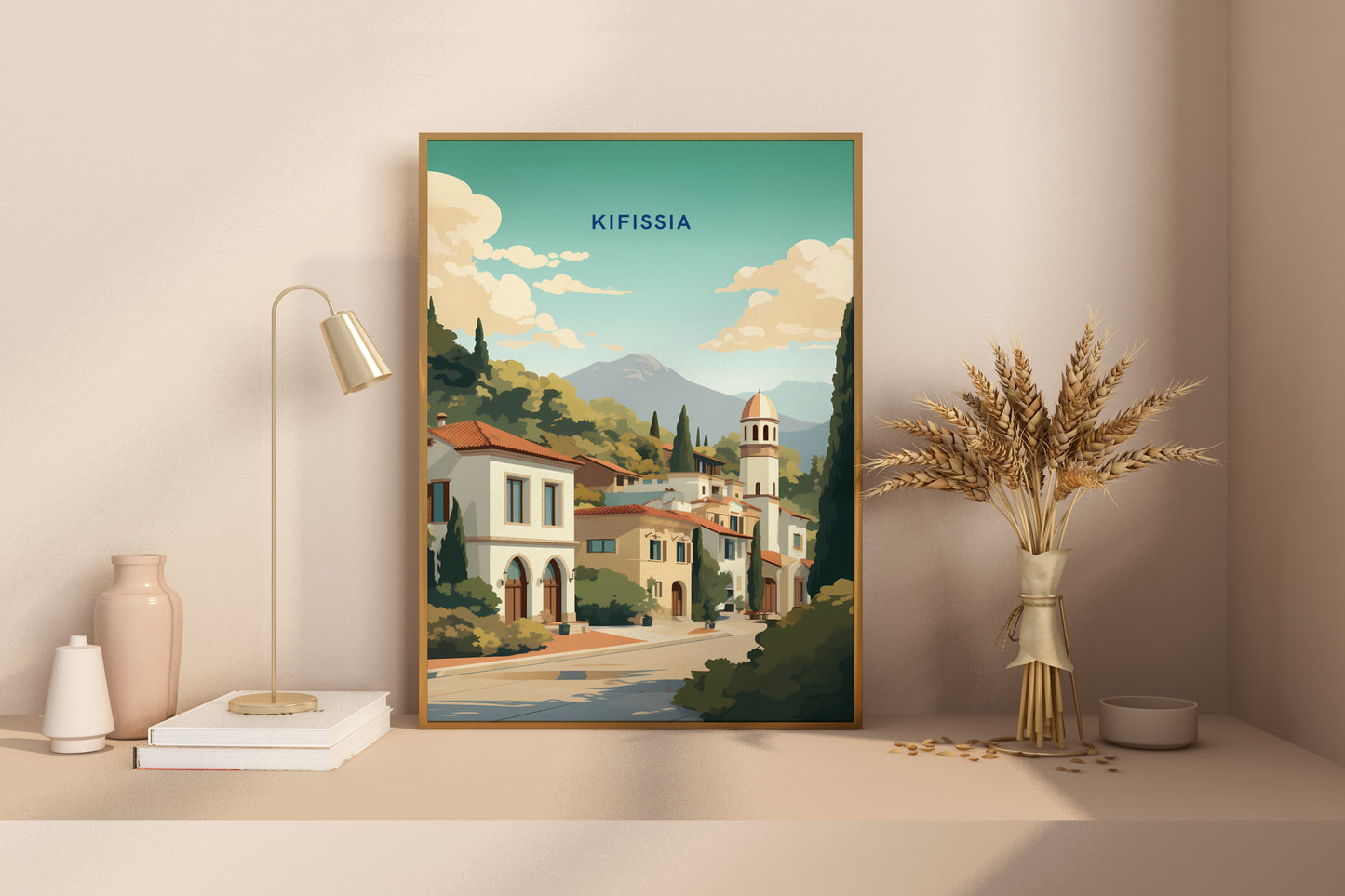 Kifissia Greece Travel Print Poster - Pitchers Design