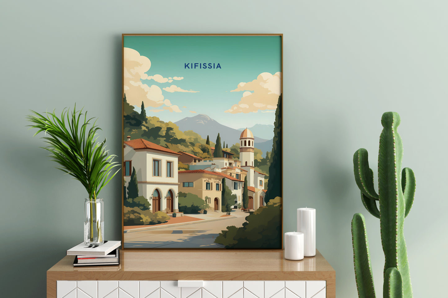 Kifissia Greece Travel Print Poster - Pitchers Design