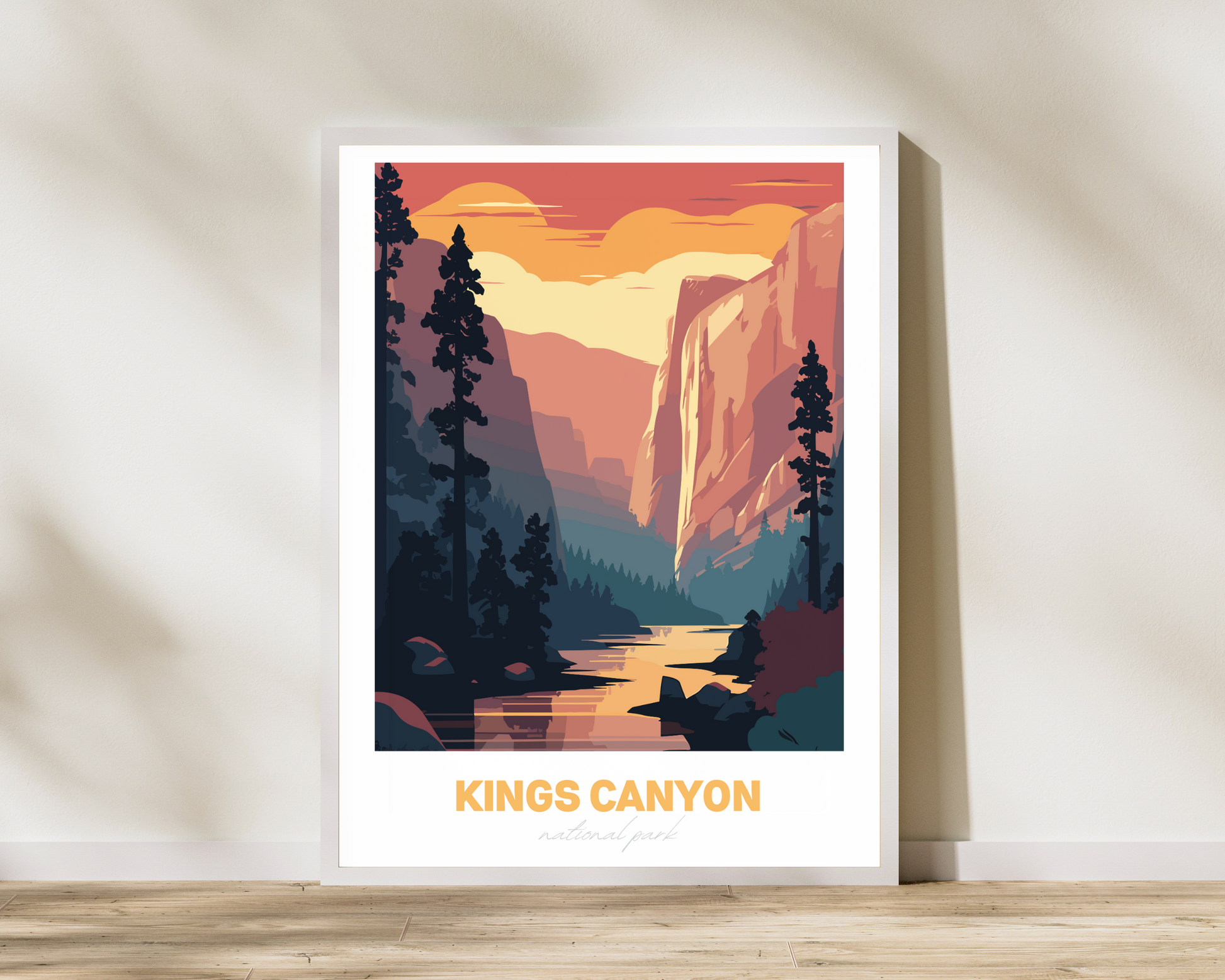 Kings Canyon National Park Travel Poster Print - Pitchers Design