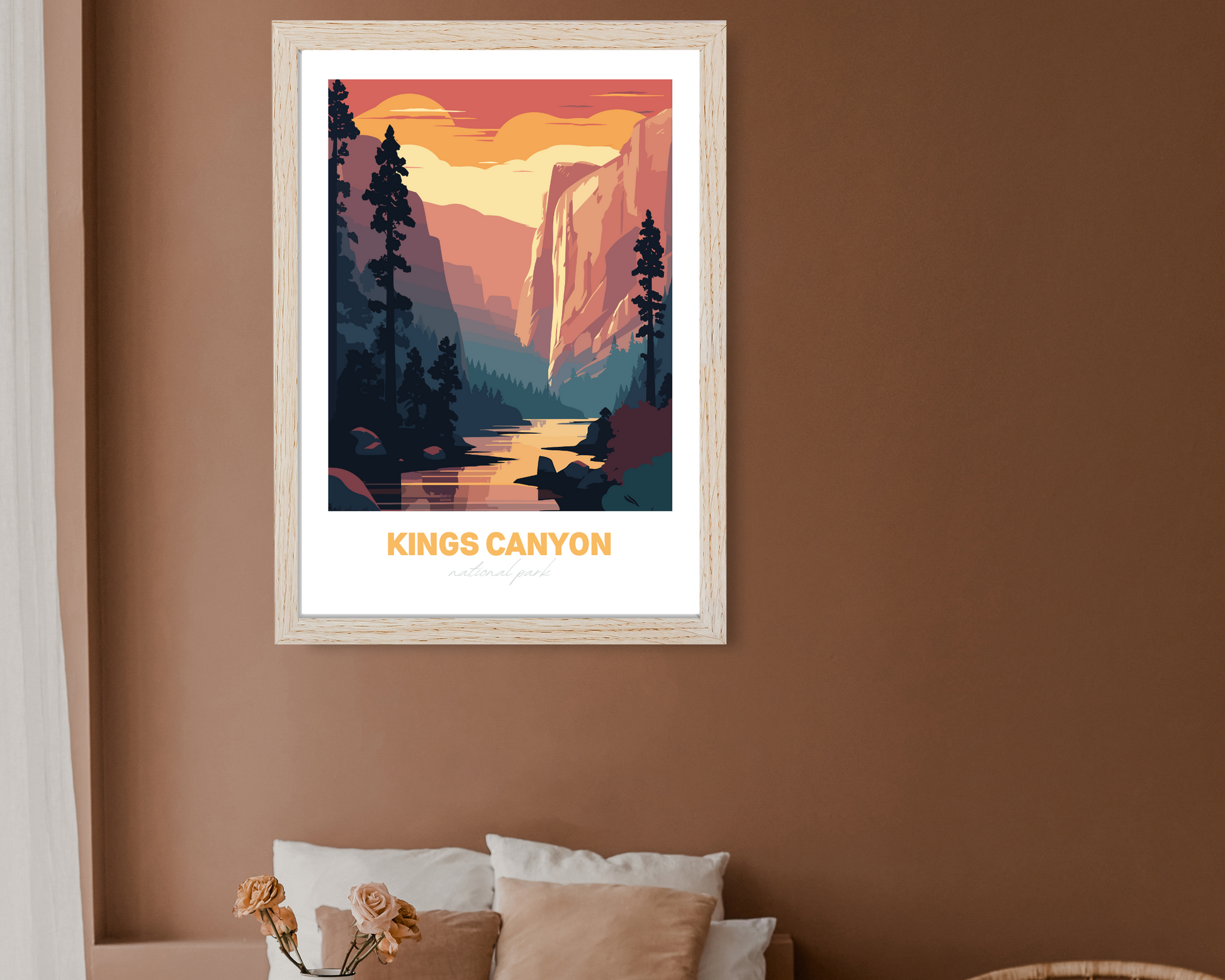 Kings Canyon National Park Travel Poster Print - Pitchers Design