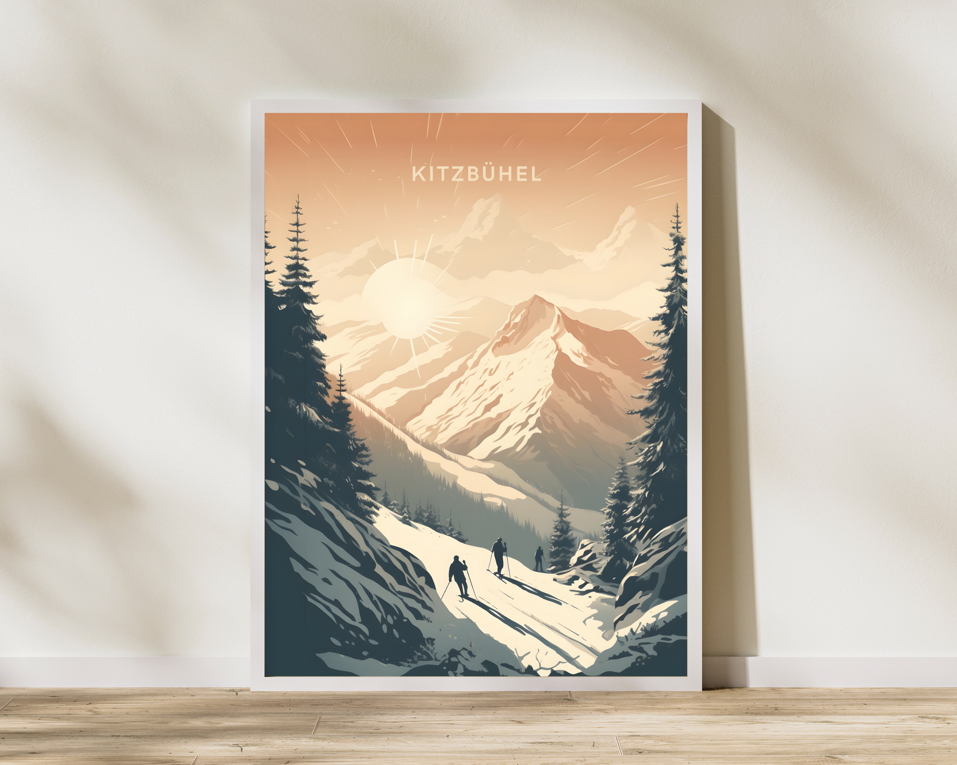 Kitzbühel Alpes Austria Travel Poster Print - Pitchers Design