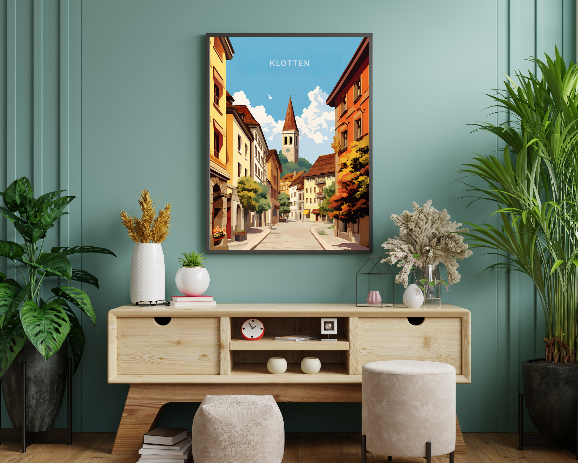 Klotten Germany Travel Poster Print - Pitchers Design