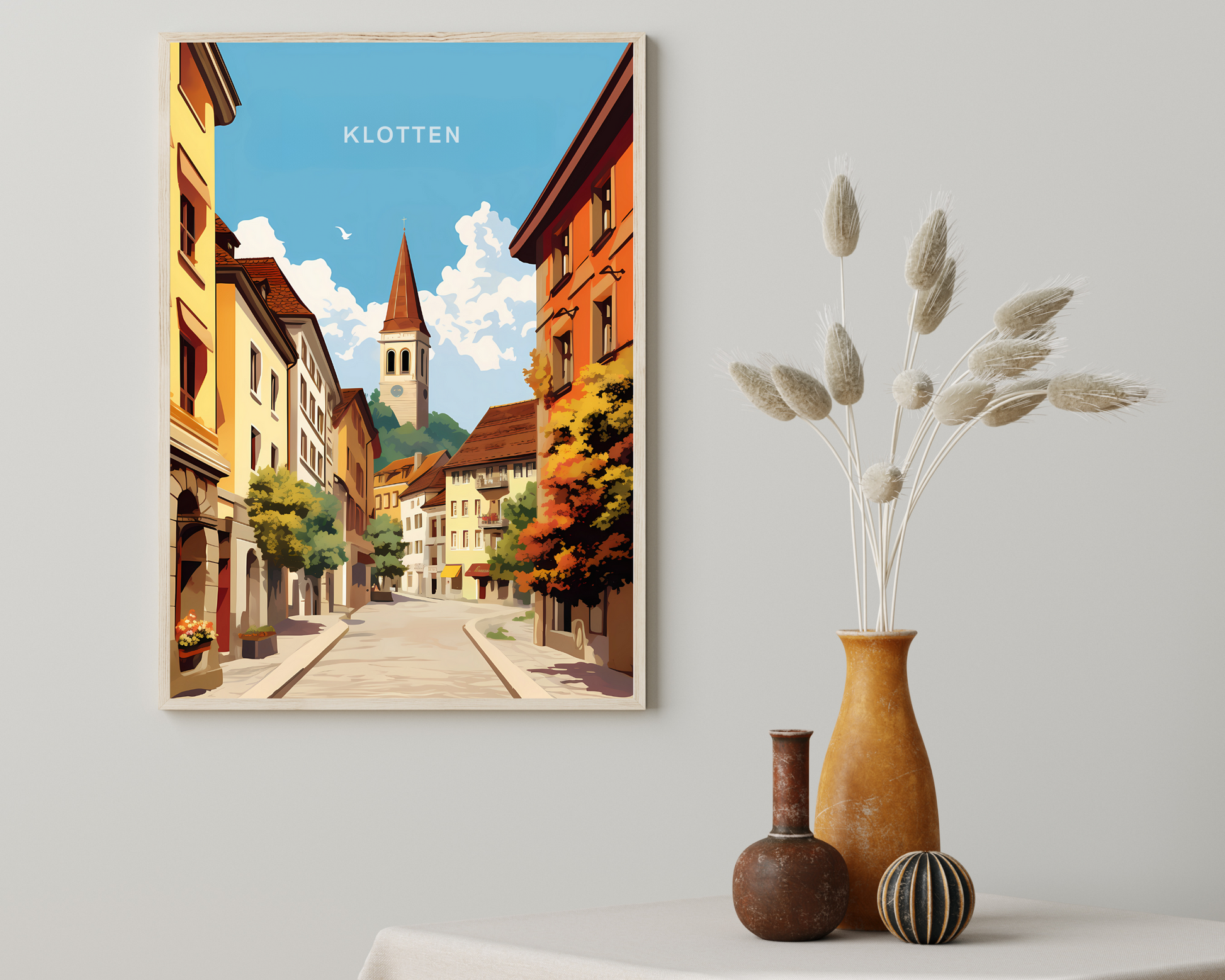 Klotten Germany Travel Poster Print - Pitchers Design