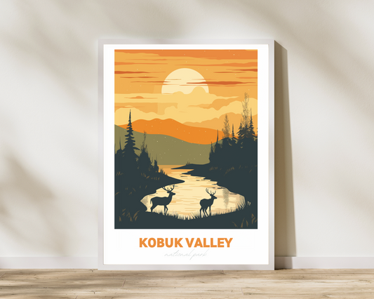 Kobuk Valley National Park Travel Poster Print - Pitchers Design