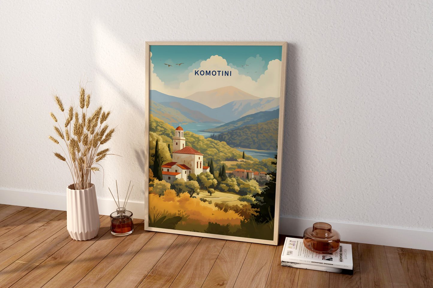 Komotini Greece Travel Print Poster - Pitchers Design