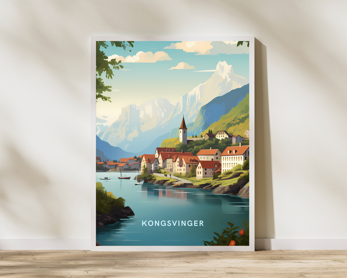 Kongsvinger Norway Travel Poster Print - Pitchers Design