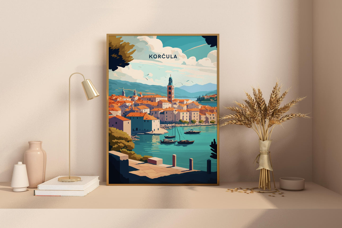 Korčula Croatia Travel Print Poster