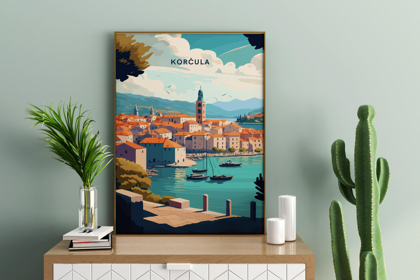 Korčula Croatia Travel Print Poster