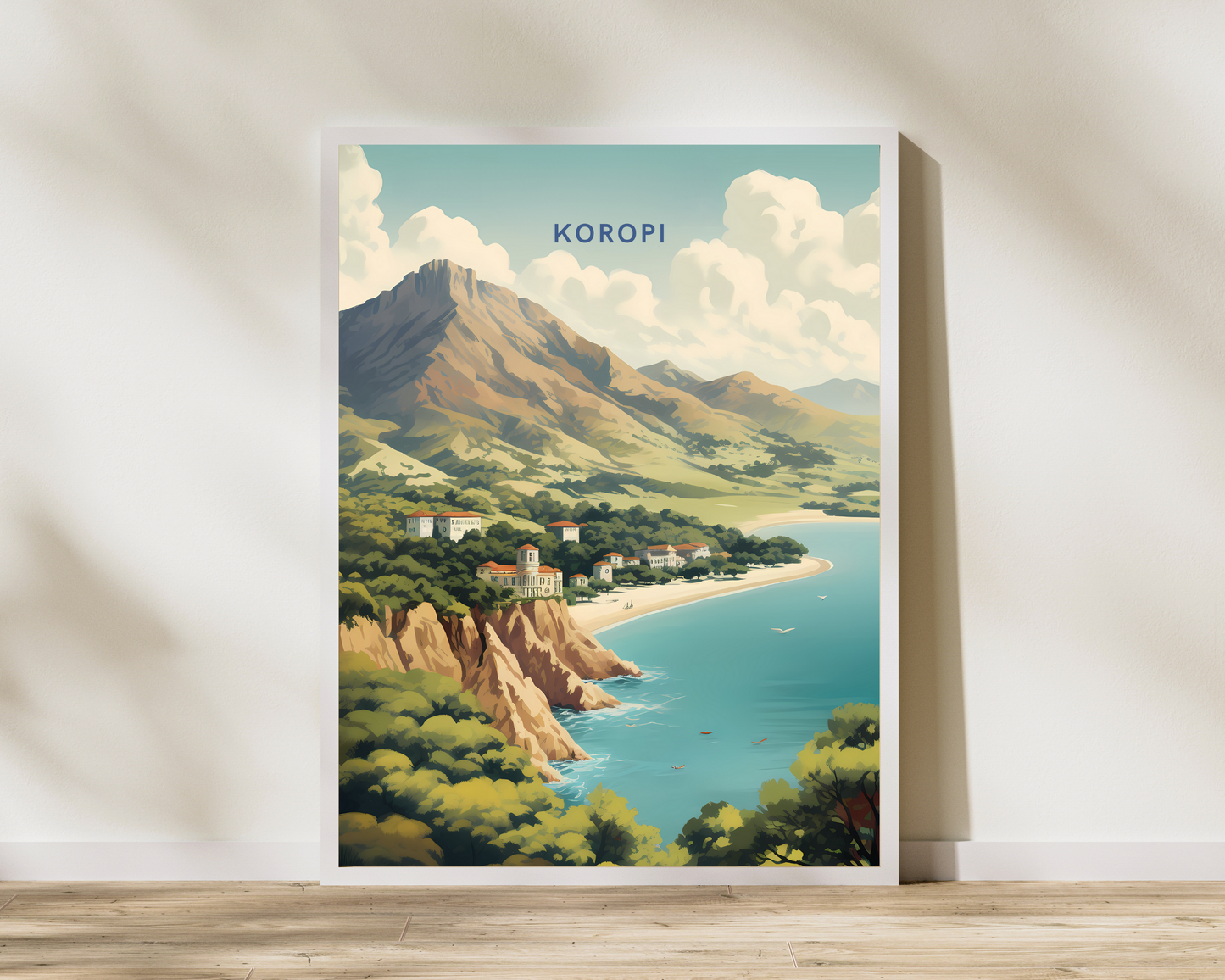 Koropi Greece Travel Poster Print - Pitchers Design