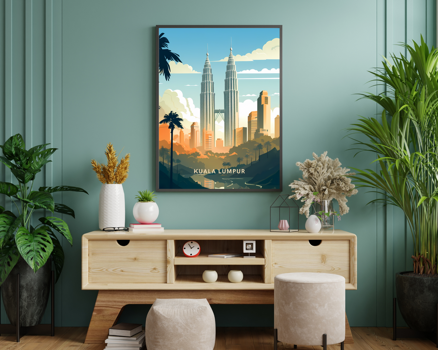 Kuala Lumpur Malaysia Travel Poster Print - Pitchers Design