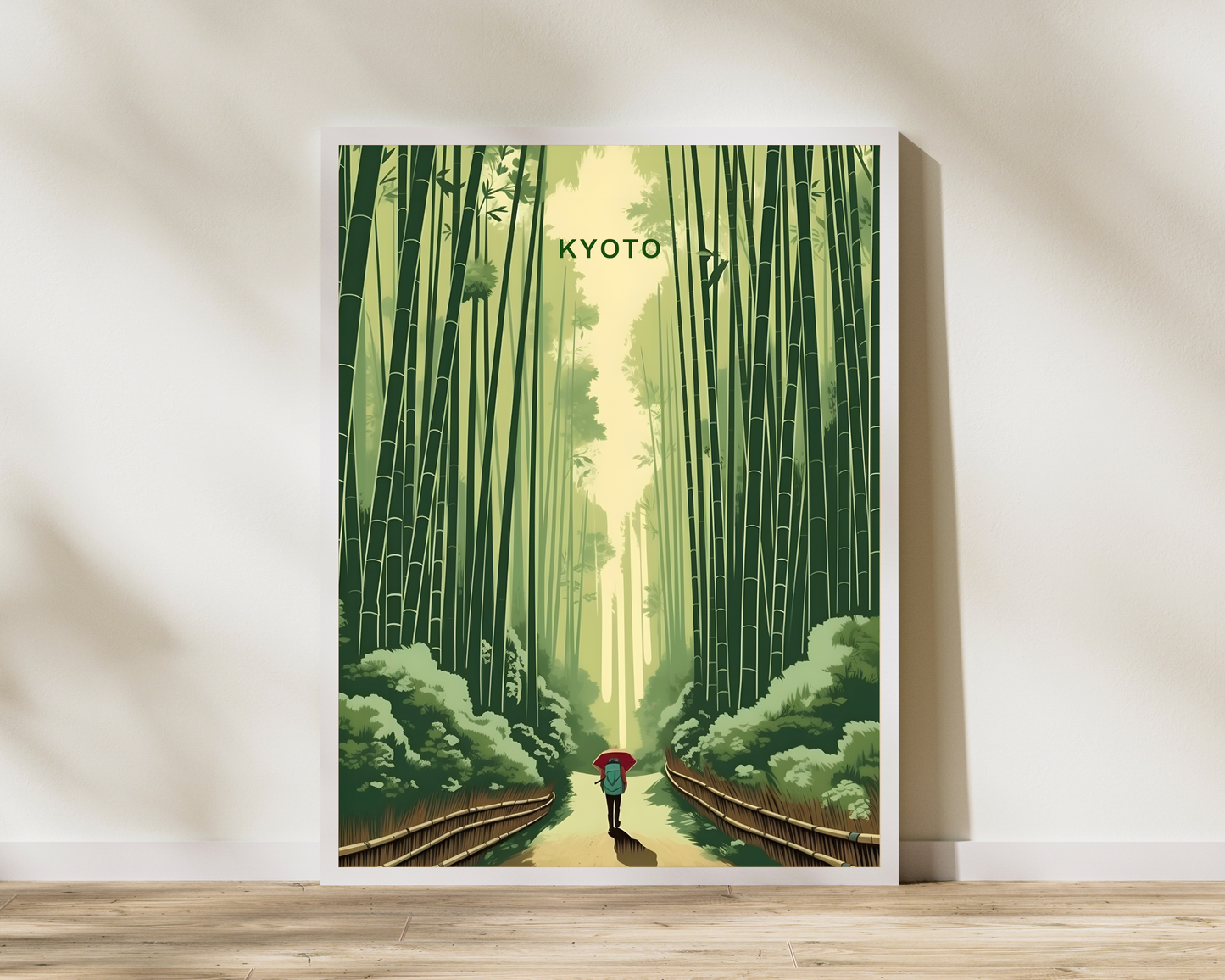 Arashiyama Bamboo Forest Kyoto Japan Travel Poster Print - Pitchers Design