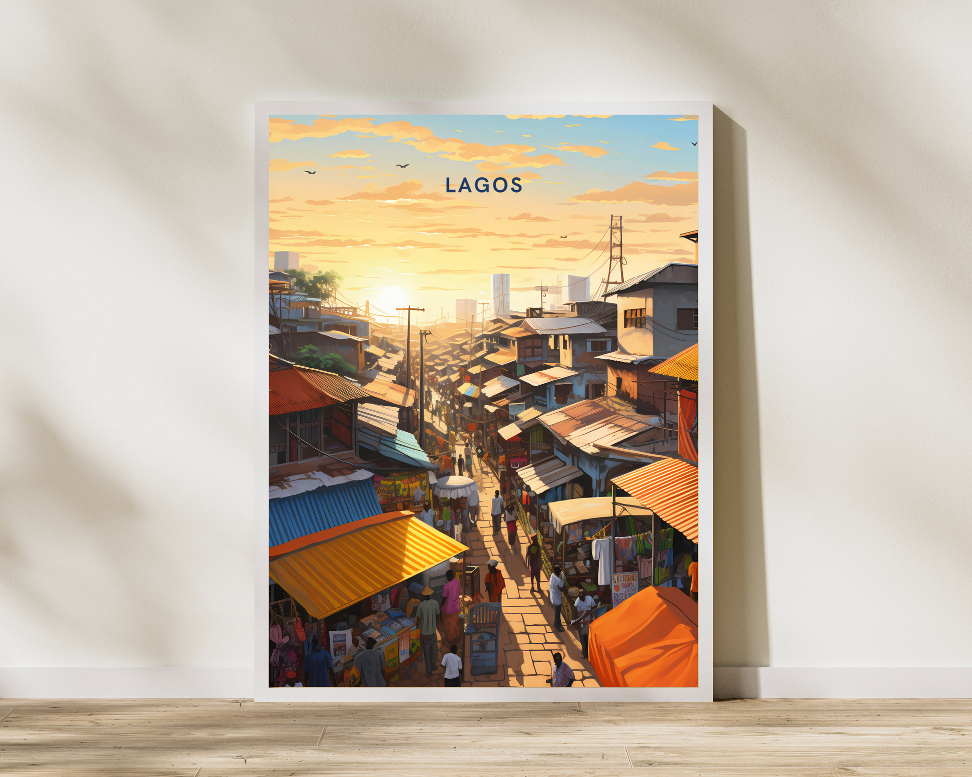 Lagos Nigeria Travel Poster Print - Pitchers Design