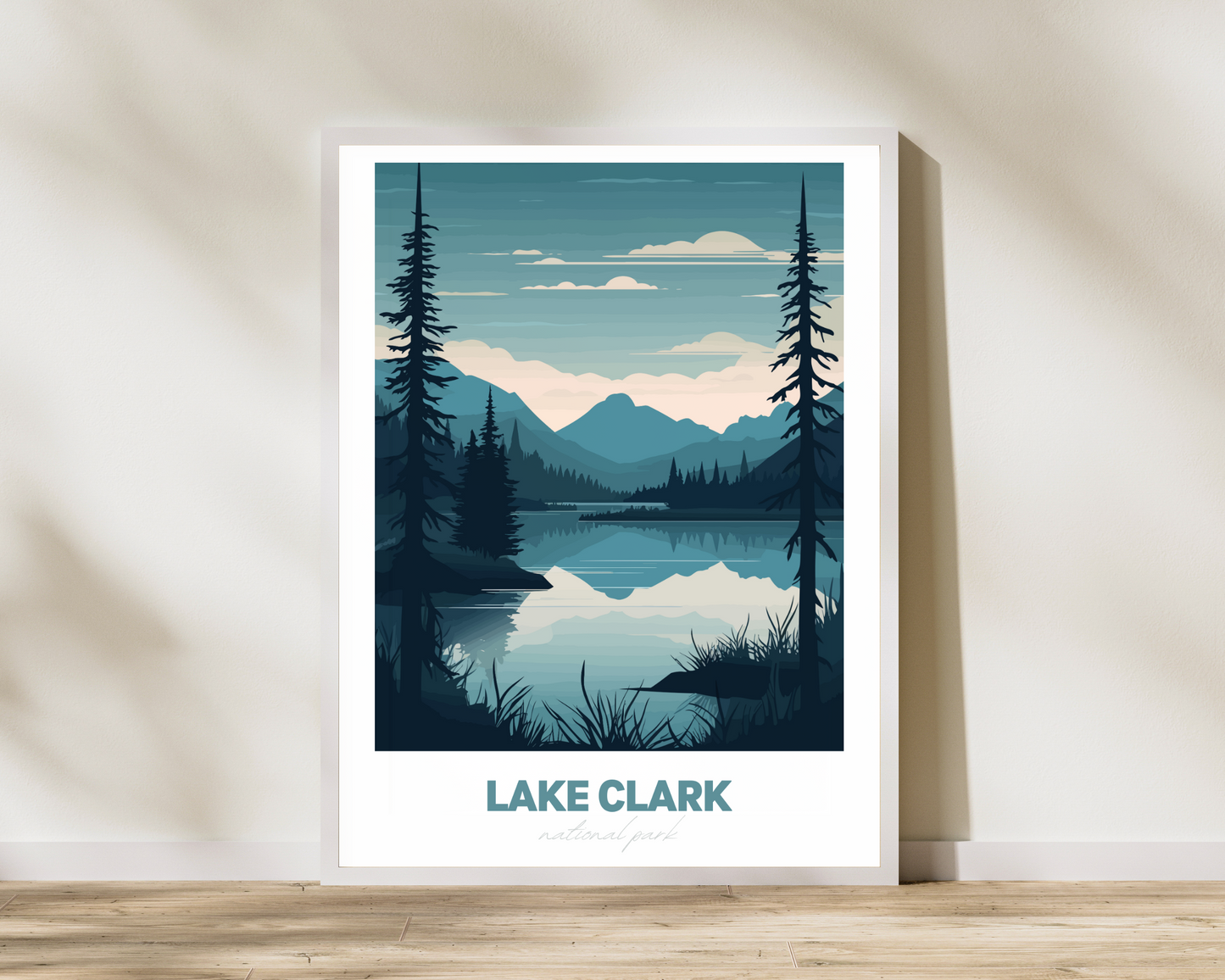 Lake Clark National Park Travel Poster Print - Pitchers Design