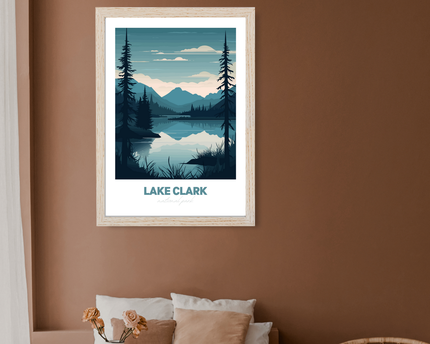 Lake Clark National Park Travel Poster Print - Pitchers Design