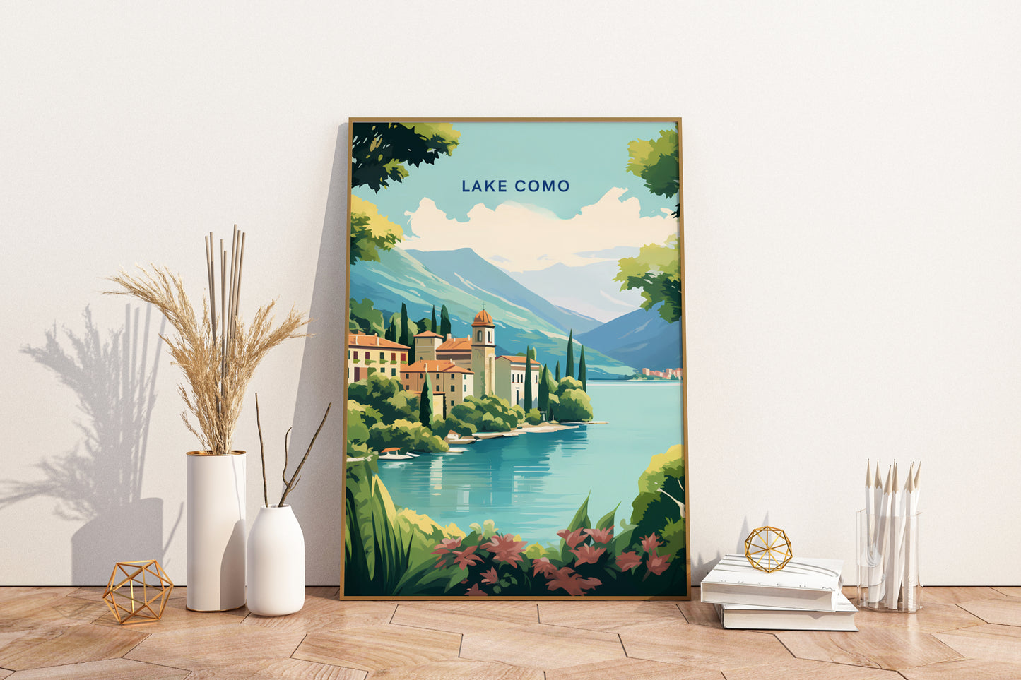 Lake Como Italy Travel Print Poster - Pitchers Design